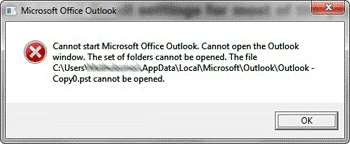 Cannot start Microsoft Outlook