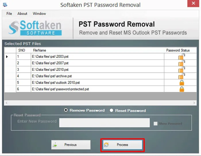 PST Password Recovery